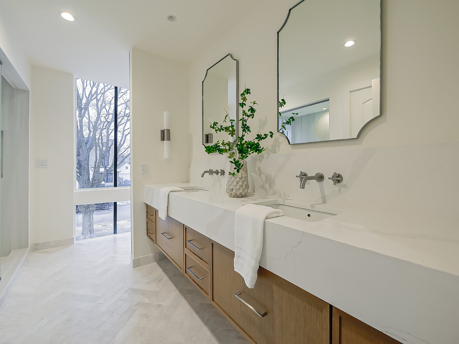 Primary bathroom dual vanity