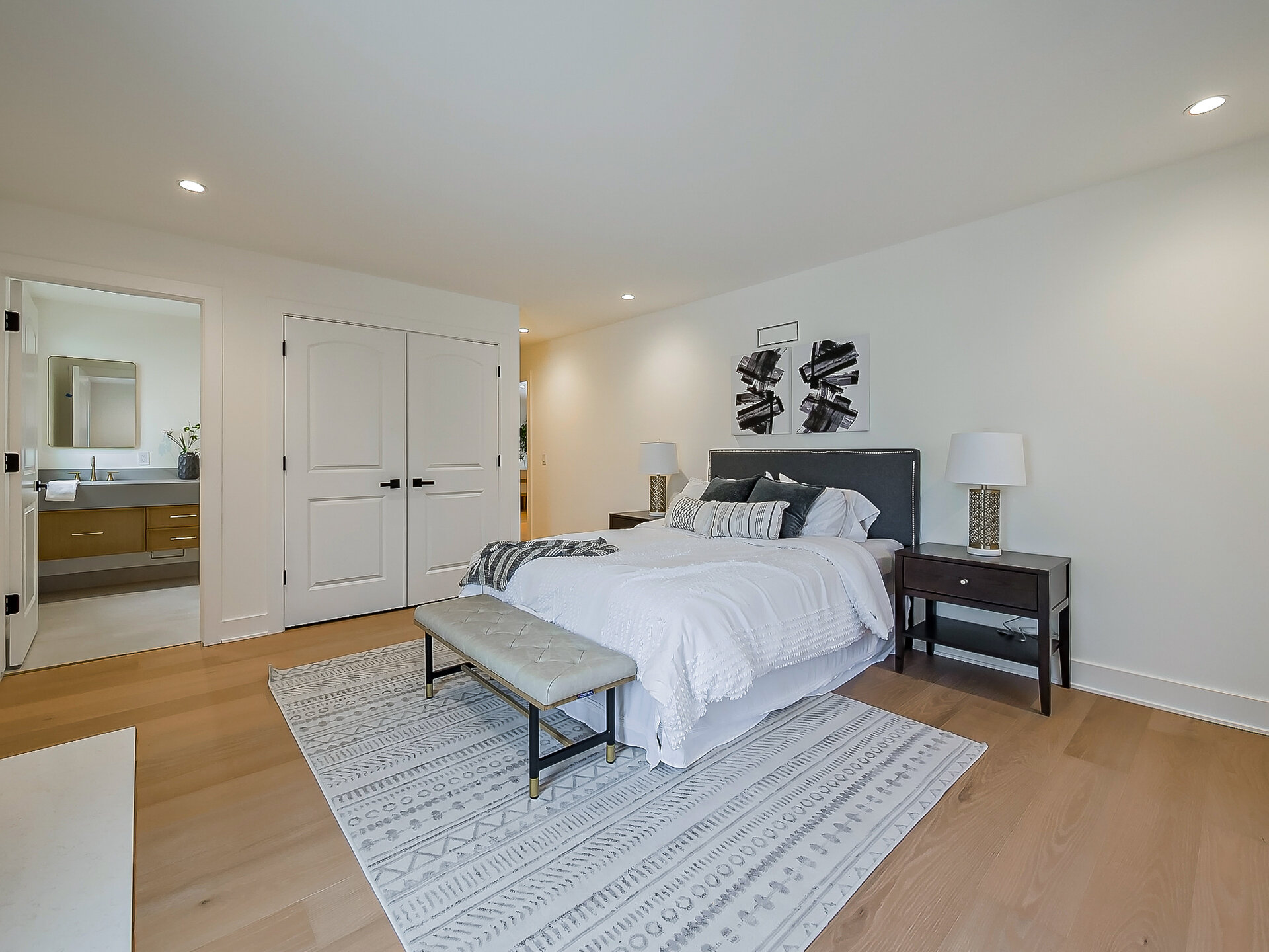 Bedroom with view to ensuite