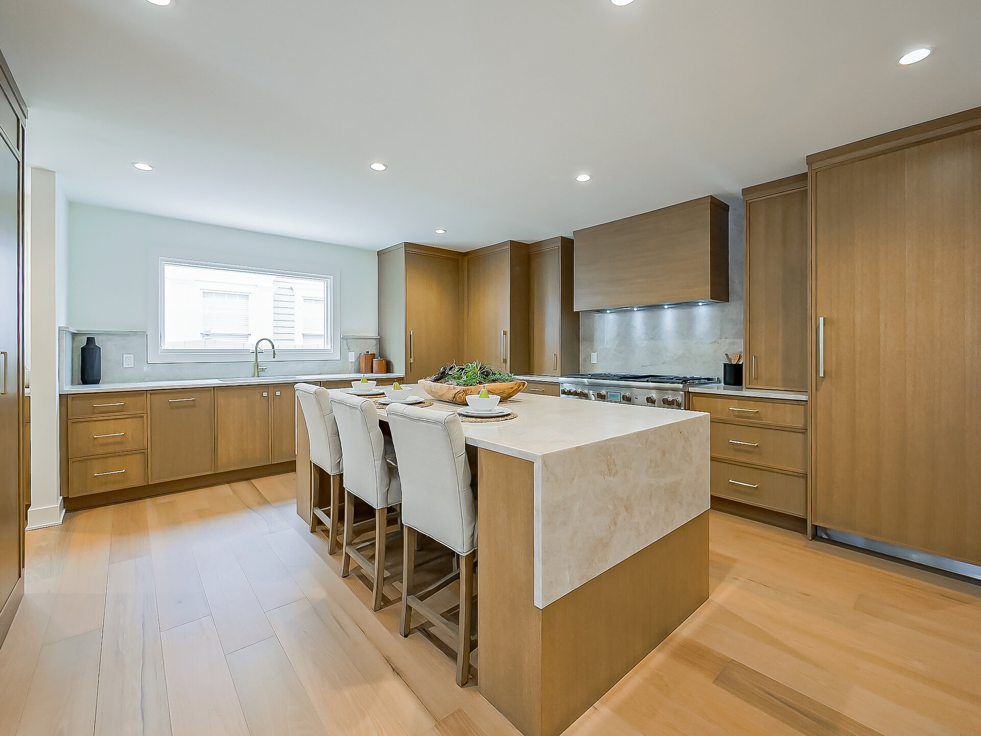 Kitchen island and bar stools