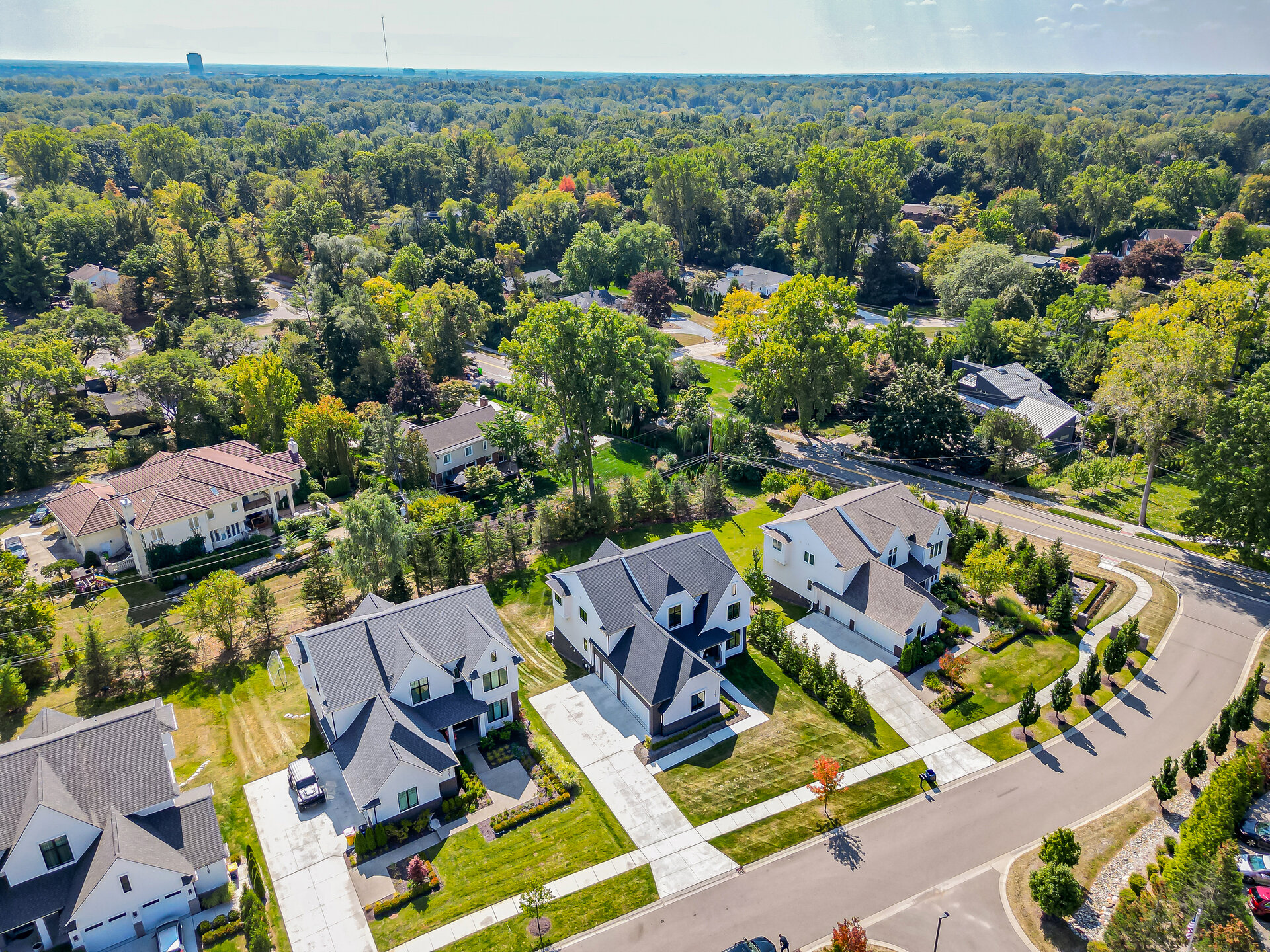 Wide aerial neighborhood context