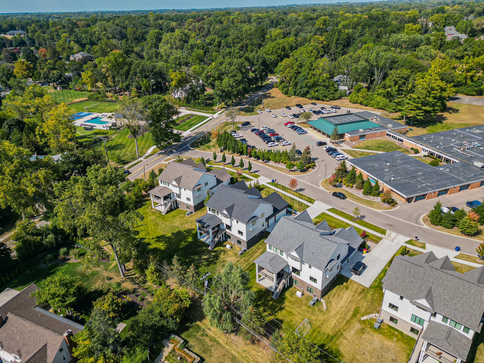 Top-down aerial of property