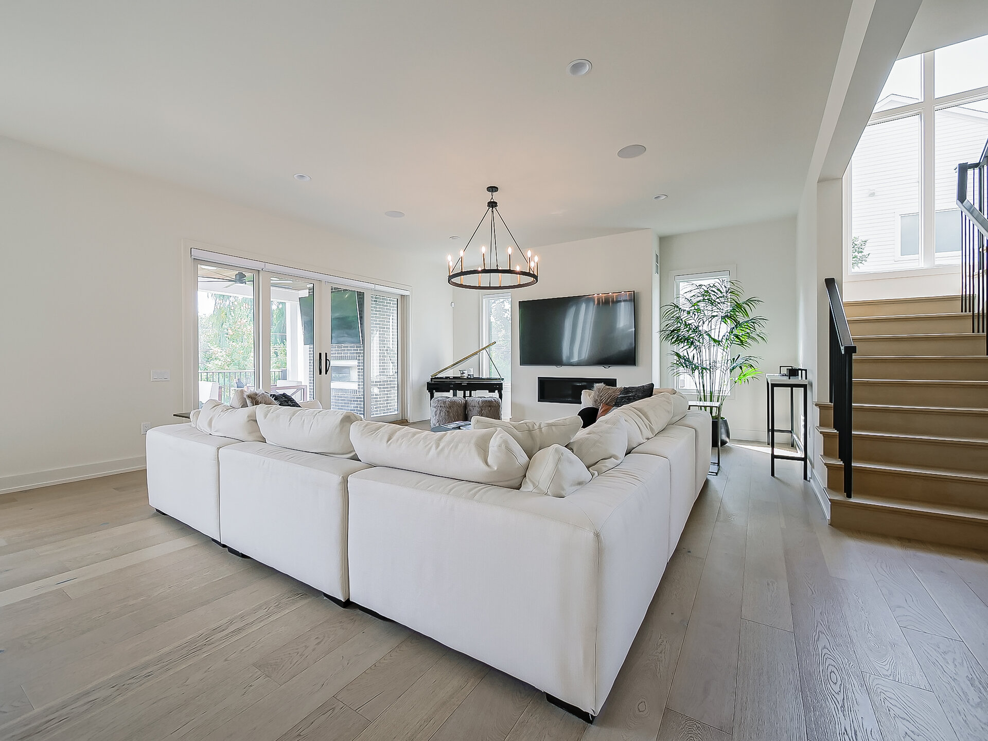 Living room view to patio