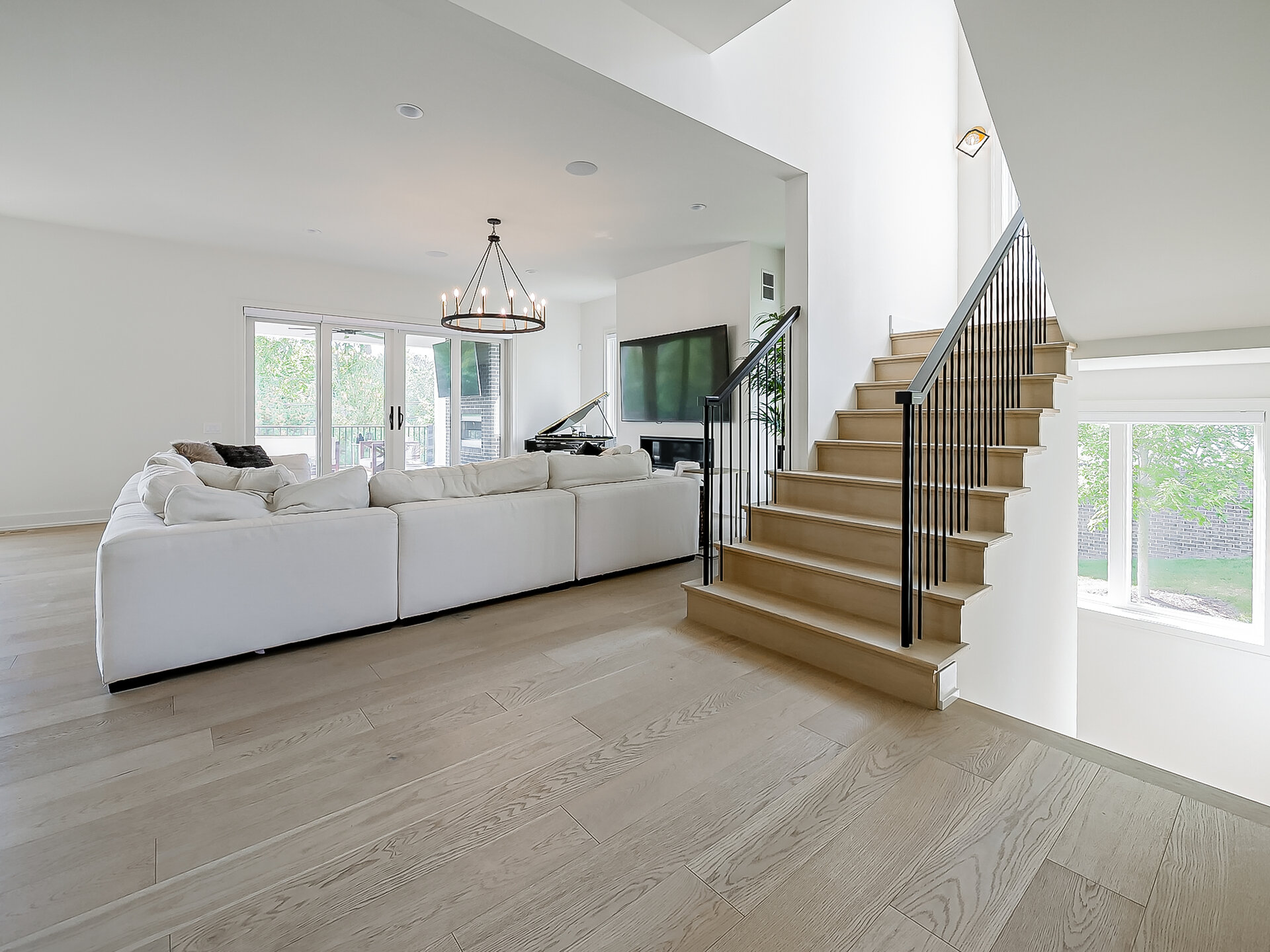 Living room and staircase