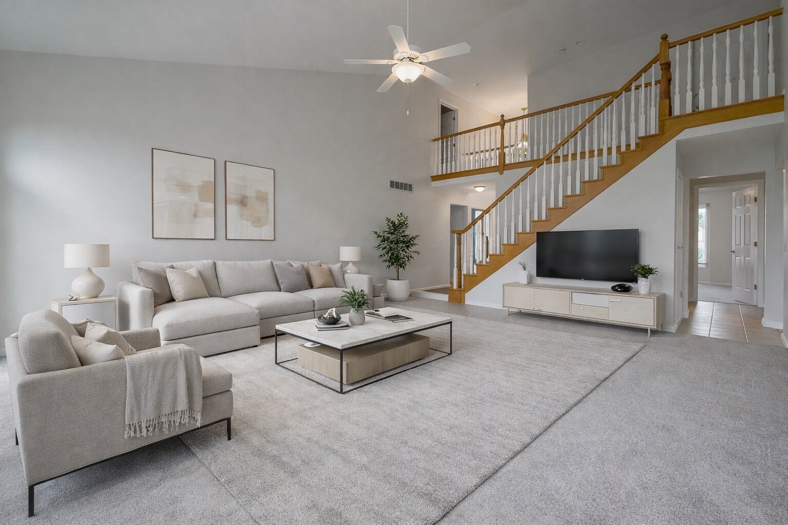 Living room after virtual staging