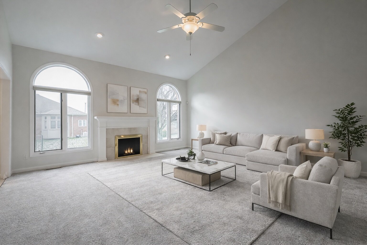 The Transformation — virtually staged living room