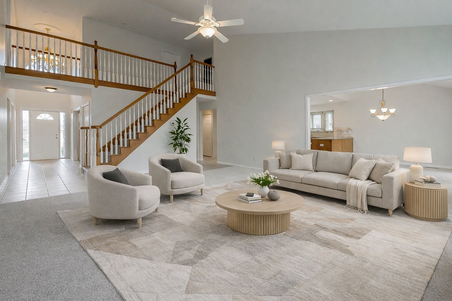 Foyer and staircase after